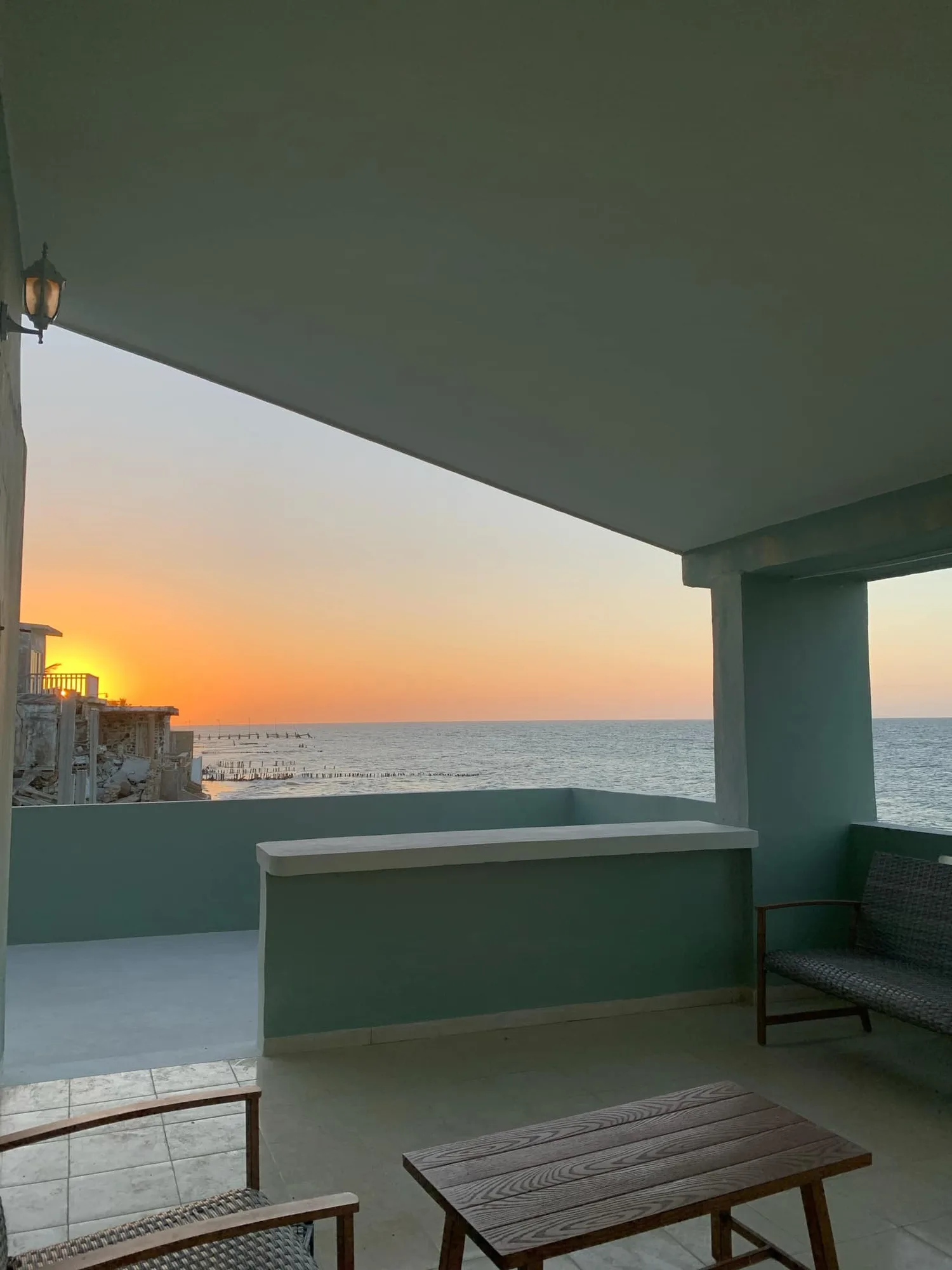 Casa Verde — sunset from the terrace